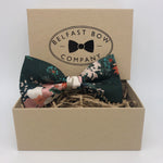 Belfast Bow Co Handmade Boho Bloom Bow Tie - Dark Green