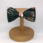 Belfast Bow Co Handmade Boho Bloom Bow Tie - Dark Green