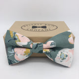 Belfast Bow Co Handmade Boho Bloom Bow Tie - Dark Sage