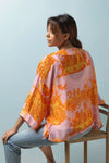 OHS Ancient Columns Kimono - Orange