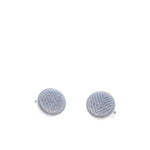 Belfast Bow Co Handmade Irish Linen Cufflinks-Grey Herringbone