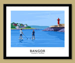 James Kelly Print-Bangor Paddle boarders