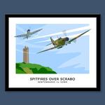 James Kelly Print-Spitfires Over Scrabo