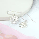 PM Sterling Silver Tree Of Life Earring