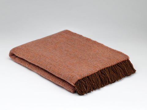 McNutt Irish Wool Blanket - Coral Gold