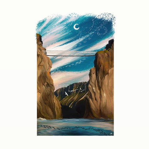 RHA - A4 Mounted Print - Carrick-a-Rede Rope Bridge