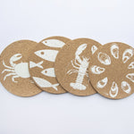 Liga Cork Placemats & Coasters-Coastal Mix White