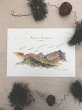 PC MOUNTED Mourne Mountains, Co Down Art Print