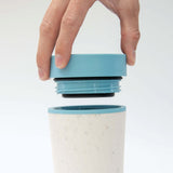 rCUP Travel Mug-Cream/Teal 12oz