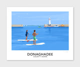 James Kelly Print-Donaghadee Paddle boarders