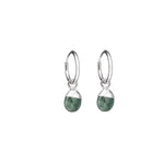 DD Earrings - TT Emerald Hoop - Silver