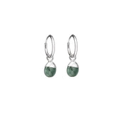 Decadorn Earrings - TT Emerald Hoop - Silver