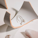 Decadorn Earrings Dropper - Sea Pearl - Silver