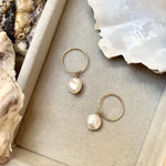 Decadorn Earrings Mini Hoop - Sea Pearl