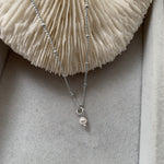 Decadorn Pendant Necklace - Tiny Sea Pearl - Silver