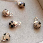 Decadorn Pendant Necklace - Tiny Tumbled Dalmation Jasper - Silver