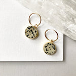 Decadorn Earrings-Mini Circle Hoop Dalmation Jasper