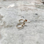Decadorn Earrings Thick Hoop - Tiny Star