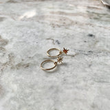 Decadorn Earrings Thick Hoop - Tiny Star