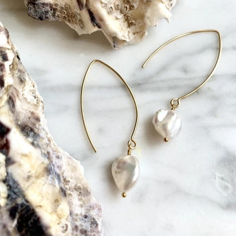 Decadorn Earrings - Sea Pearl Droppers