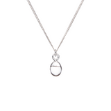 Decadorn Pendant Necklace - Tiny Tumbled Quartz (Clear) - Silver
