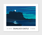 James Kelly Print-Dunluce Castle at Night