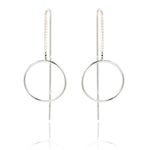 SPK Sia Circle Drop Earrings- Stirling Silver
