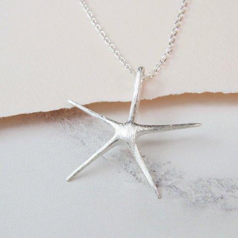 PM Sterling Silver XL Starfish Necklace