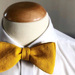 Belfast Bow Co Handmade Irish Linen Bow Tie-Mustard Yellow