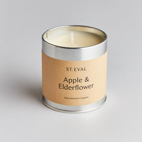 St Eval Scented Tin Candle-Apple & Elderflower