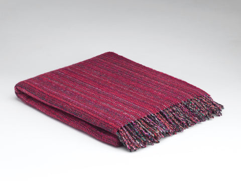 McNutt Irish Wool Throw - Tweed Fuchsia