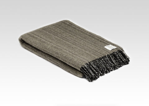 McNutt Irish Wool Throw - Heritage Tweed Grey