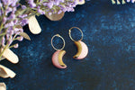 DC Crescent Moon Earrings - Pink