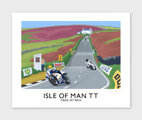 James Kelly Print- IOM TT Creg-Ny-Baa