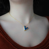 DC Wedgewood Blue Heart Necklace