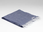 McNutt Irish Linen Scarf - Navy Herringbone