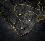 DC Shadow & Gold Heart Necklace