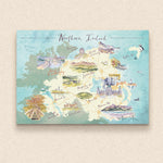 PC Northern Ireland Map A4 Print