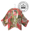 One Hundred Stars & Kew RBG Passion Flower Kimono-Coral