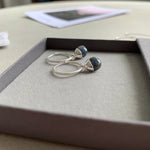 DD Earrings - TT Sapphire Hoop - Silver