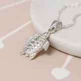 PM Sterling Silver Turtle Necklace