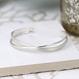 PM Sterling Silver Double Strand Bangle
