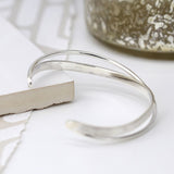 PM Sterling Silver Double Strand Bangle