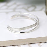 PM Sterling Silver Double Strand Bangle