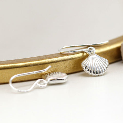 PM Clam Shell Drop Earrings