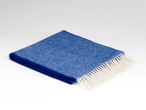 McNutt Lambswool Scarf - Royal Herringbone