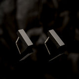 RS Mini Rectangle Earrings - Black