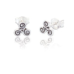 SPK Celtic Triskel Stud Earrings