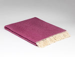McNutt Lambswool Throw - Beetroot Herringbone