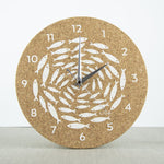 Liga Cork Wall Clock-Swallows